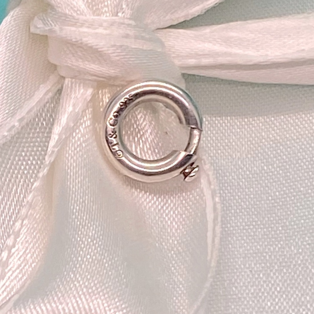 ONLY 6 LEFT Tiffany & Co (1) Silver Round Clasp Ring for Charms.